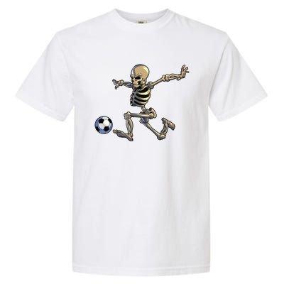 Soccer Skeleton Halloween Boy Soccer Player Halloween Garment-Dyed Heavyweight T-Shirt