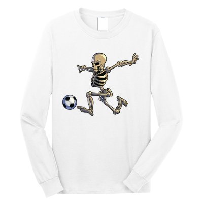 Soccer Skeleton Halloween Boy Soccer Player Halloween Long Sleeve Shirt