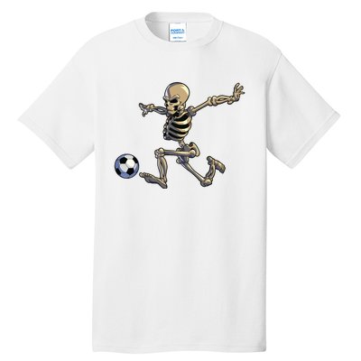 Soccer Skeleton Halloween Boy Soccer Player Halloween Tall T-Shirt