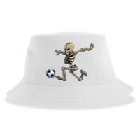 Soccer Skeleton Halloween Boy Soccer Player Halloween Sustainable Bucket Hat