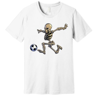 Soccer Skeleton Halloween Boy Soccer Player Halloween Premium T-Shirt