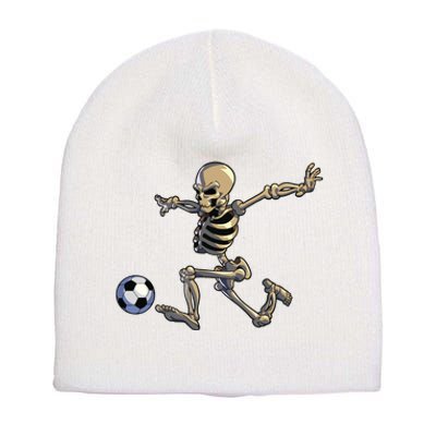 Soccer Skeleton Halloween Boy Soccer Player Halloween Short Acrylic Beanie