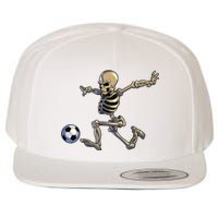 Soccer Skeleton Halloween Boy Soccer Player Halloween Wool Snapback Cap