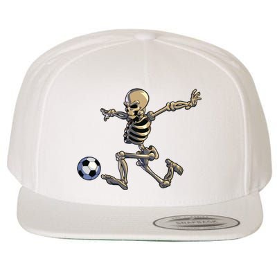 Soccer Skeleton Halloween Boy Soccer Player Halloween Wool Snapback Cap