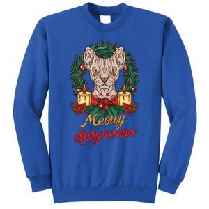 Santa Sphynx Hairless Cat Lovers Christmas Gift Sweatshirt