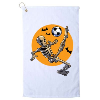 Soccer Skeleton Halloween Skeleton Soccer Player Platinum Collection Golf Towel