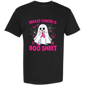 Spooky Support Halloween Breast Cancer Awareness Garment-Dyed Heavyweight T-Shirt