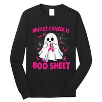 Spooky Support Halloween Breast Cancer Awareness Long Sleeve Shirt