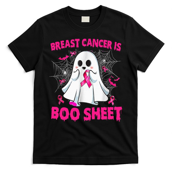 Spooky Support Halloween Breast Cancer Awareness T-Shirt