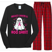 Spooky Support Halloween Breast Cancer Awareness Long Sleeve Pajama Set