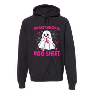 Spooky Support Halloween Breast Cancer Awareness Premium Hoodie