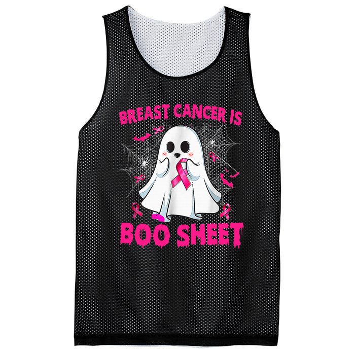 Spooky Support Halloween Breast Cancer Awareness Mesh Reversible Basketball Jersey Tank