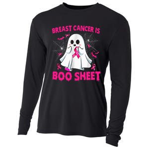 Spooky Support Halloween Breast Cancer Awareness Cooling Performance Long Sleeve Crew