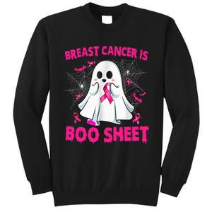 Spooky Support Halloween Breast Cancer Awareness Tall Sweatshirt