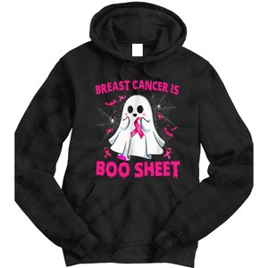 Spooky Support Halloween Breast Cancer Awareness Tie Dye Hoodie