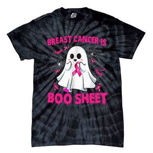 Spooky Support Halloween Breast Cancer Awareness Tie-Dye T-Shirt