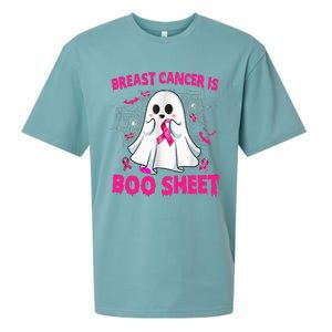 Spooky Support Halloween Breast Cancer Awareness Sueded Cloud Jersey T-Shirt