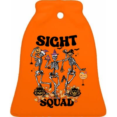 Sight Squad Halloween Optometry Technician Ceramic Bell Ornament