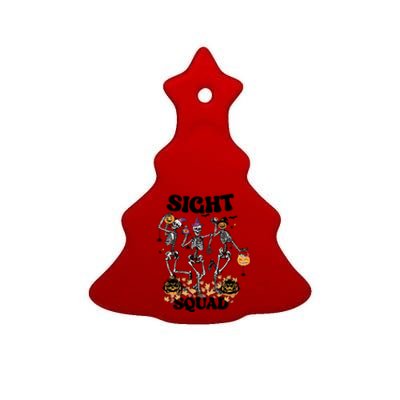 Sight Squad Halloween Optometry Technician Ceramic Tree Ornament