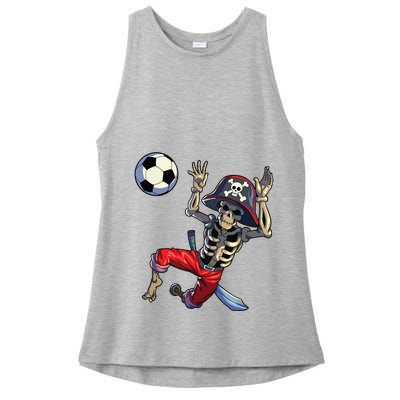 Soccer Skeleton Halloween Soccer Goalkeeper Pirate Halloween Ladies PosiCharge Tri-Blend Wicking Tank