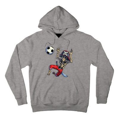 Soccer Skeleton Halloween Soccer Goalkeeper Pirate Halloween Tall Hoodie