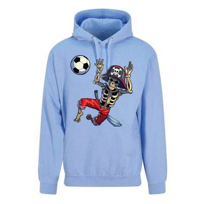 Soccer Skeleton Halloween Soccer Goalkeeper Pirate Halloween Unisex Surf Hoodie