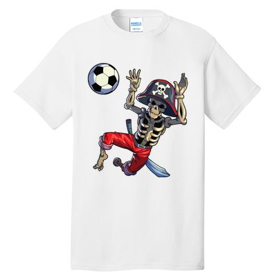 Soccer Skeleton Halloween Soccer Goalkeeper Pirate Halloween Tall T-Shirt