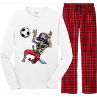 Soccer Skeleton Halloween Soccer Goalkeeper Pirate Halloween Long Sleeve Pajama Set