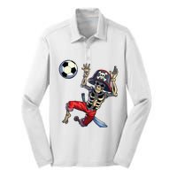 Soccer Skeleton Halloween Soccer Goalkeeper Pirate Halloween Silk Touch Performance Long Sleeve Polo