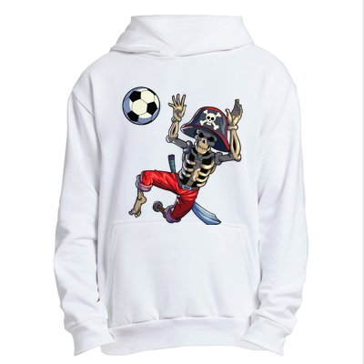 Soccer Skeleton Halloween Soccer Goalkeeper Pirate Halloween Urban Pullover Hoodie