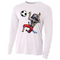 Soccer Skeleton Halloween Soccer Goalkeeper Pirate Halloween Cooling Performance Long Sleeve Crew