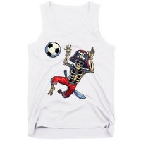 Soccer Skeleton Halloween Soccer Goalkeeper Pirate Halloween Tank Top