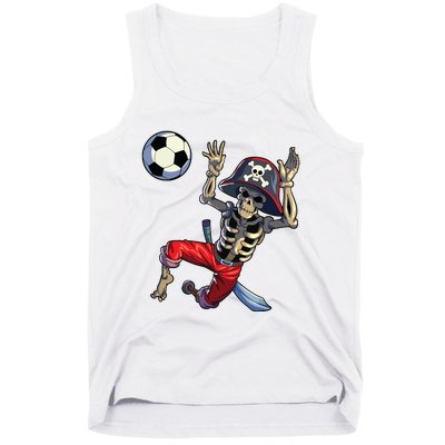 Soccer Skeleton Halloween Soccer Goalkeeper Pirate Halloween Tank Top