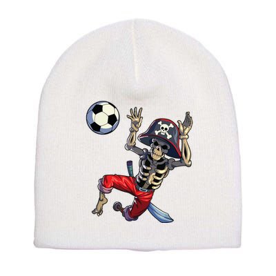 Soccer Skeleton Halloween Soccer Goalkeeper Pirate Halloween Short Acrylic Beanie