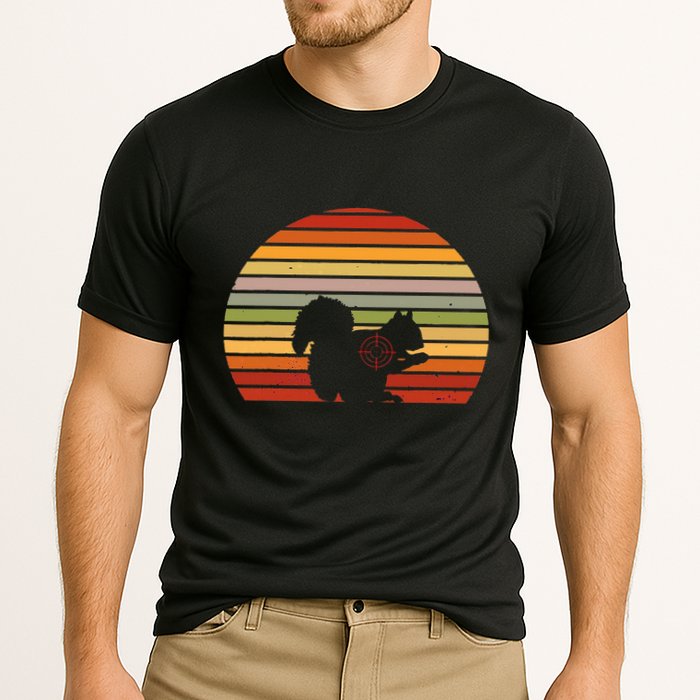 Scope Squirrel Hunter Vintage Retro Target Squirrel Hunting Performance Shirt