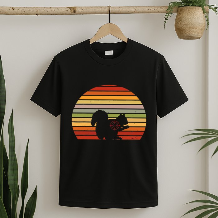Scope Squirrel Hunter Vintage Retro Target Squirrel Hunting T-Shirt