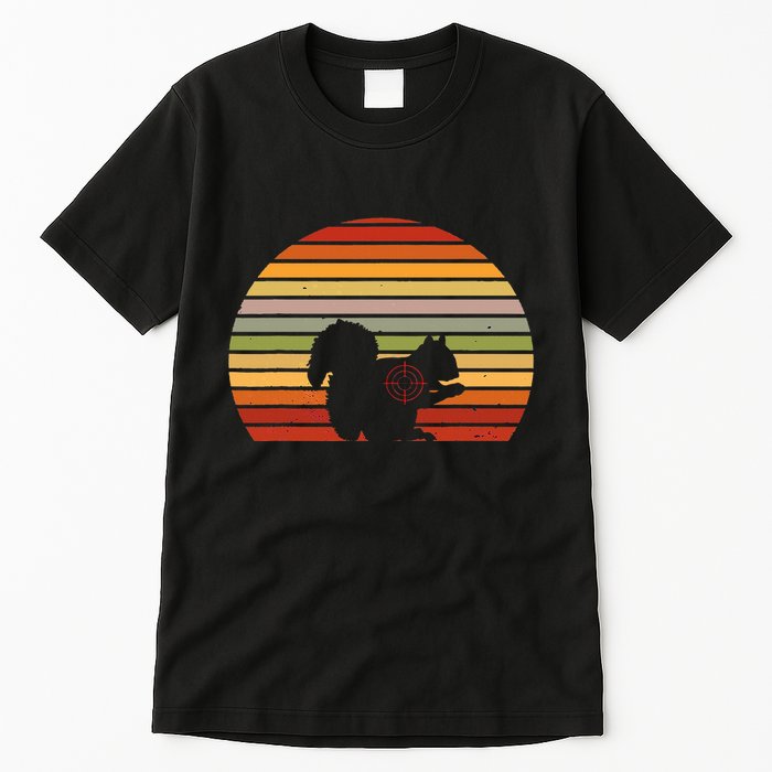 Scope Squirrel Hunter Vintage Retro Target Squirrel Hunting Tall T-Shirt