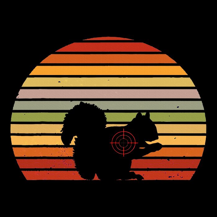 Scope Squirrel Hunter Vintage Retro Target Squirrel Hunting Button