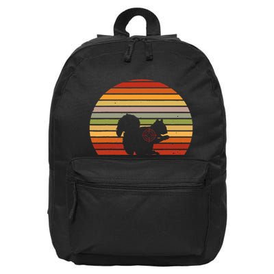 Scope Squirrel Hunter Vintage Retro Target Squirrel Hunting 16 in Basic Backpack