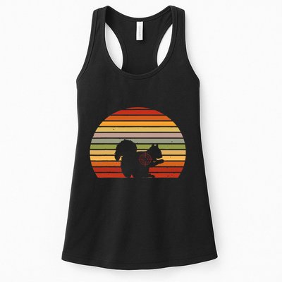 Scope Squirrel Hunter Vintage Retro Target Squirrel Hunting Womens Tank Top