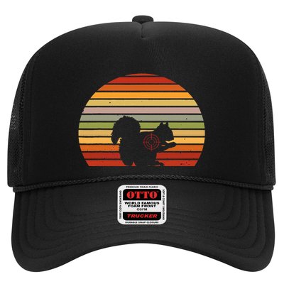 Scope Squirrel Hunter Vintage Retro Target Squirrel Hunting Trucker Hat