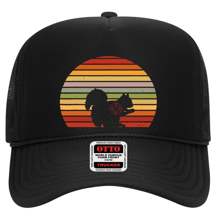 Scope Squirrel Hunter Vintage Retro Target Squirrel Hunting Trucker Hat