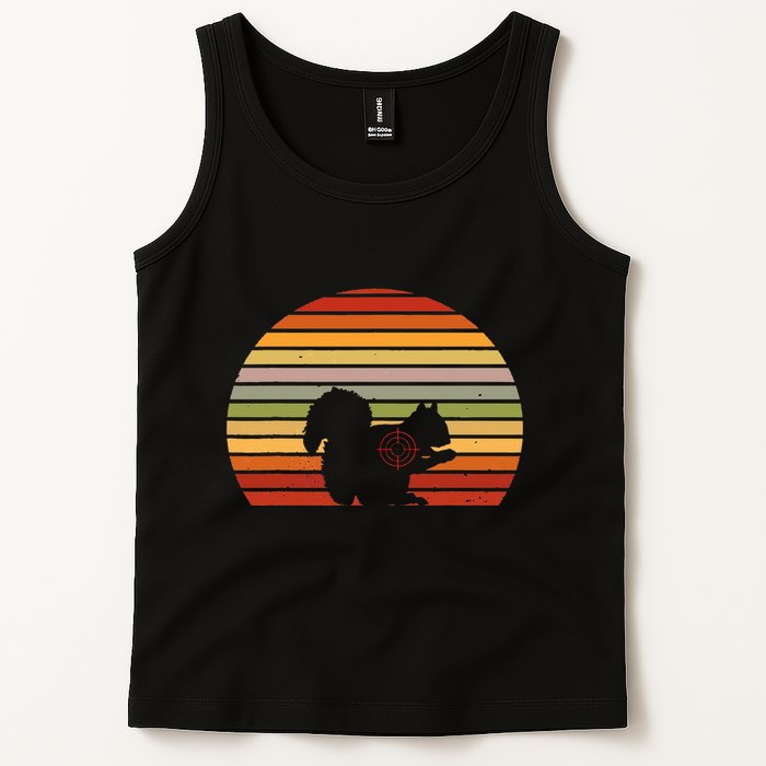 Scope Squirrel Hunter Vintage Retro Target Squirrel Hunting Tank Top