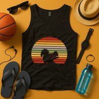 Scope Squirrel Hunter Vintage Retro Target Squirrel Hunting Tank Top