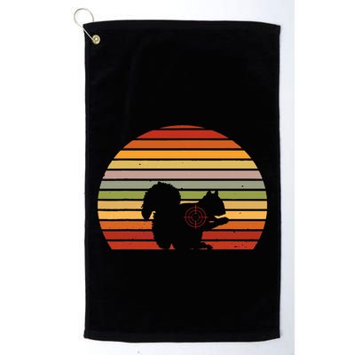 Scope Squirrel Hunter Vintage Retro Target Squirrel Hunting Golf Towel