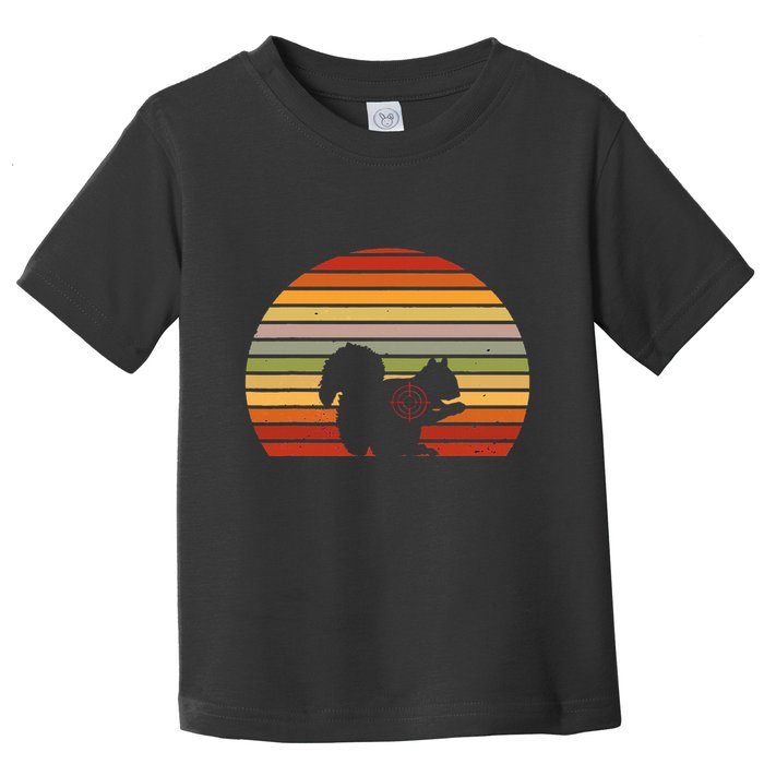 Scope Squirrel Hunter Vintage Retro Target Squirrel Hunting Toddler T-Shirt