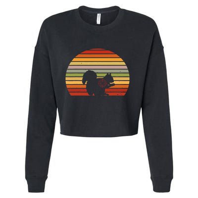 Scope Squirrel Hunter Vintage Retro Target Squirrel Hunting Cropped Pullover Crew