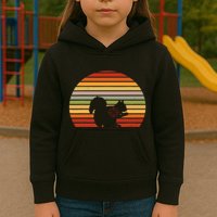 Scope Squirrel Hunter Vintage Retro Target Squirrel Hunting Kids Hoodie