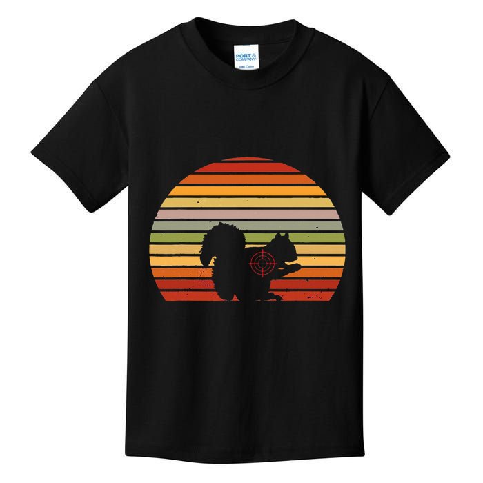 Scope Squirrel Hunter Vintage Retro Target Squirrel Hunting Kids T-Shirt