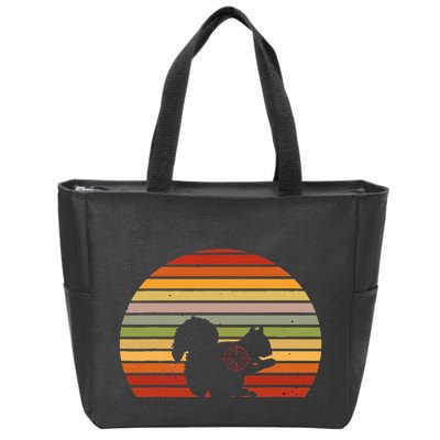 Scope Squirrel Hunter Vintage Retro Target Squirrel Hunting Zip Tote Bag